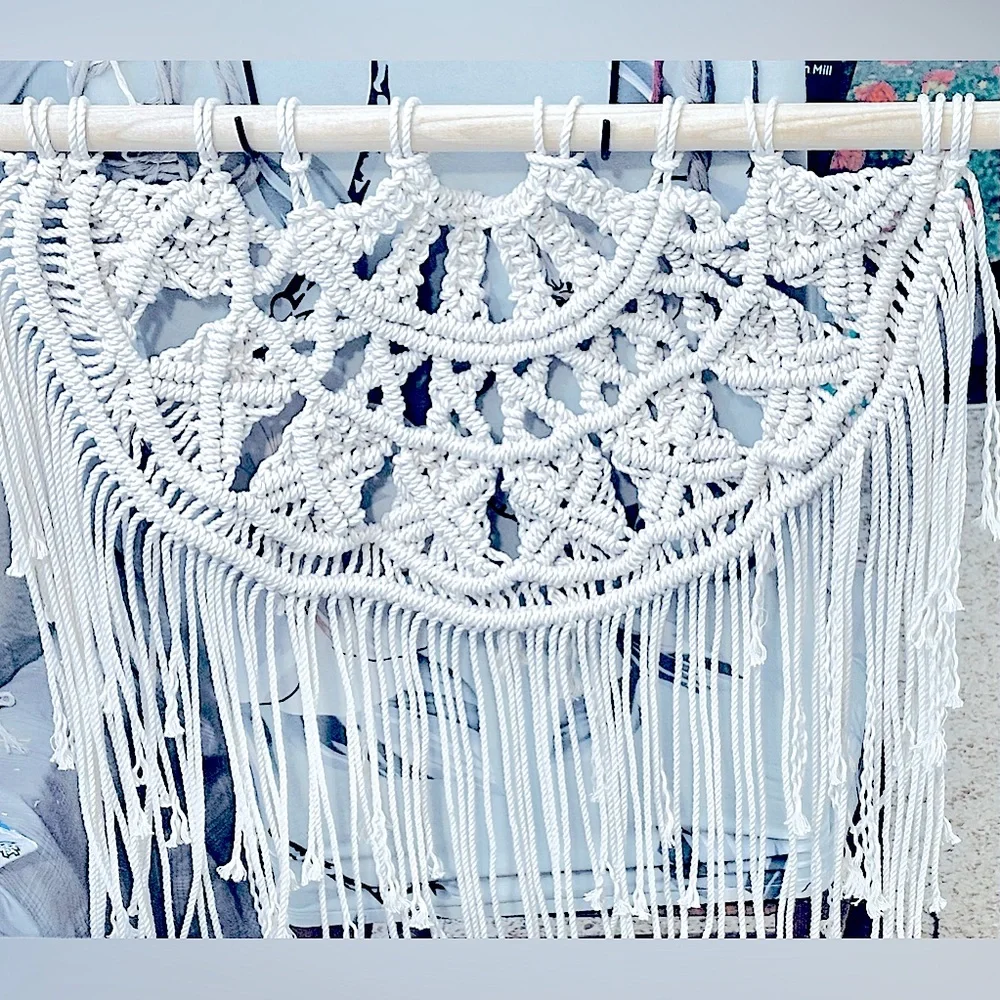 NEW Soul Embellish’s Handwoven Macrame Fiber Art Wall Tapestry~Modern Home Decor